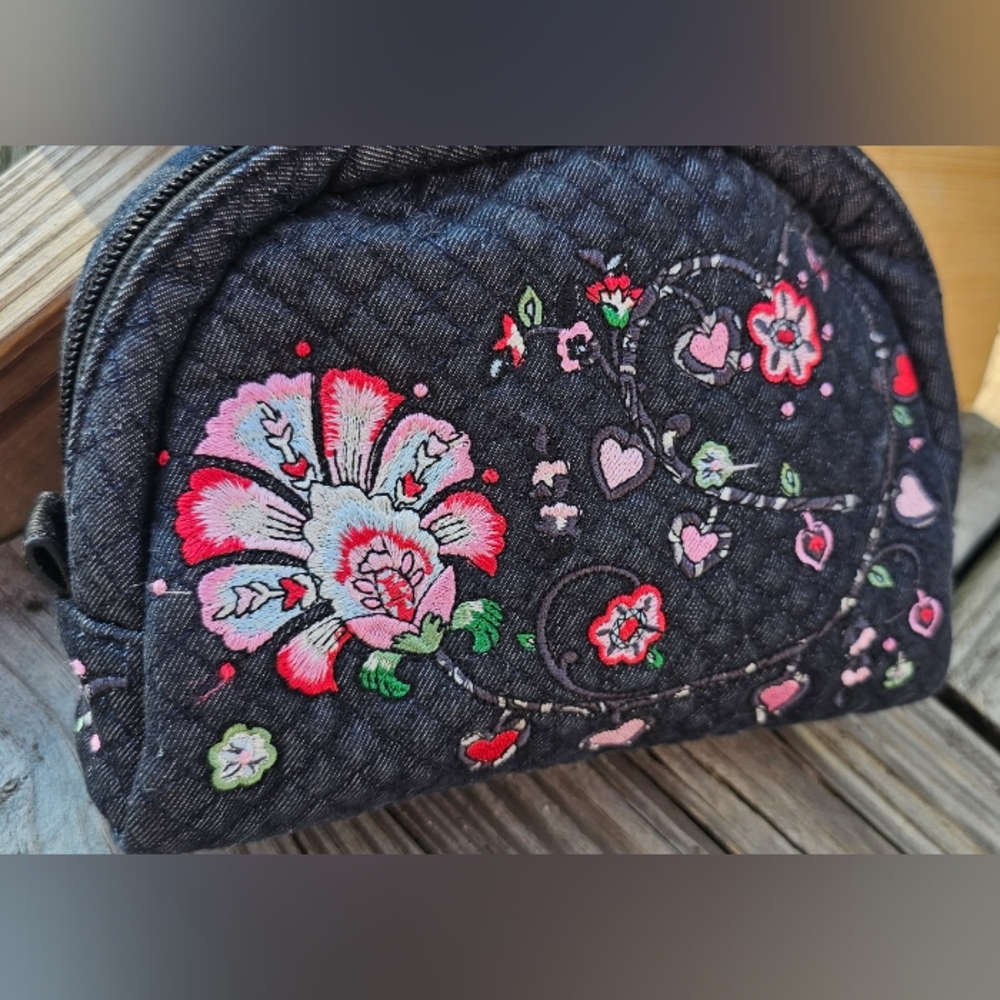VERA BRADLEY Floral Embroidered COSMETIC Bag - Picture 2 of 5